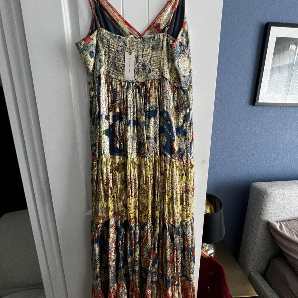 Anthropolgoie metallic maxi dress - Picture 4 of 6